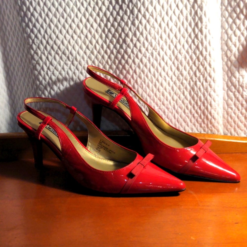 Red Patent Heels